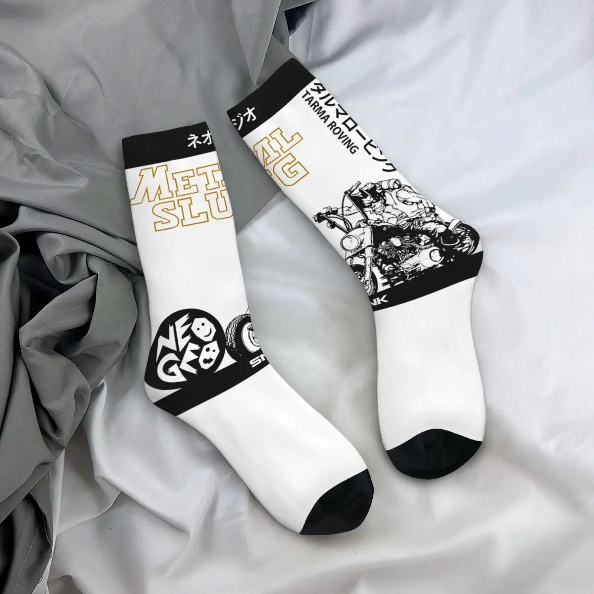 Crazy compression Tarma Roving Metal Slug Neo Geo SNK By Lilly And Mae Sock for Men Vintage Neo Geo Pattern Crew Sock Novelty