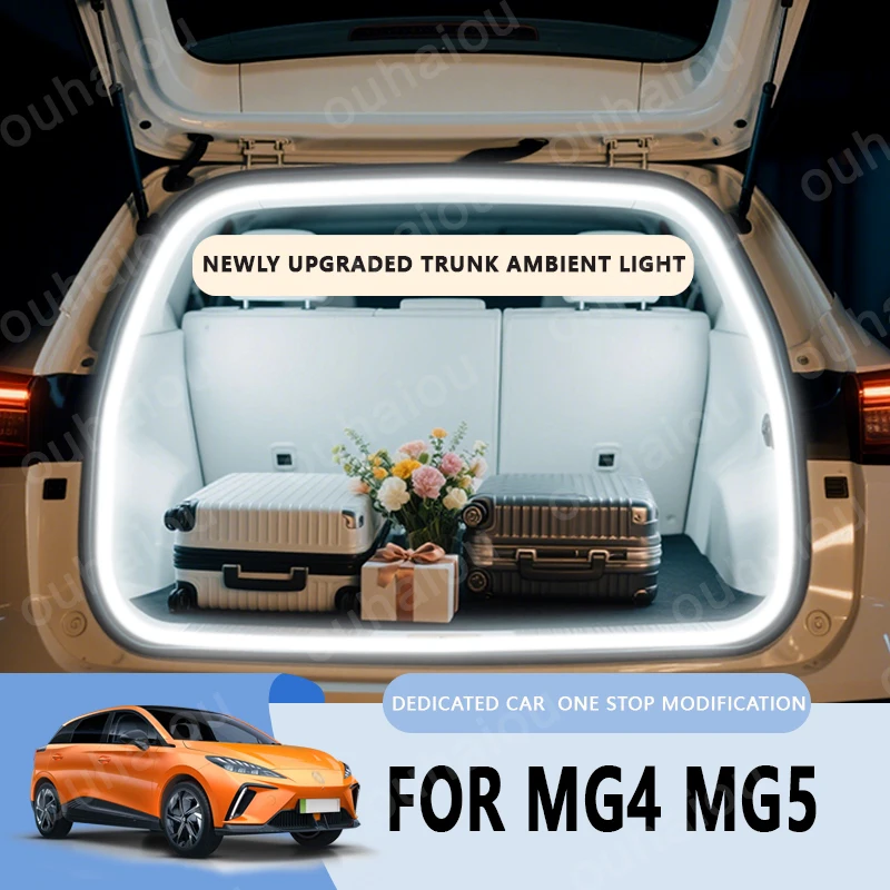 

For 2021-2025 MG4 MG5 trunk light modification light Atmosphere lights White warm white Rear Trunk LED Light Bar