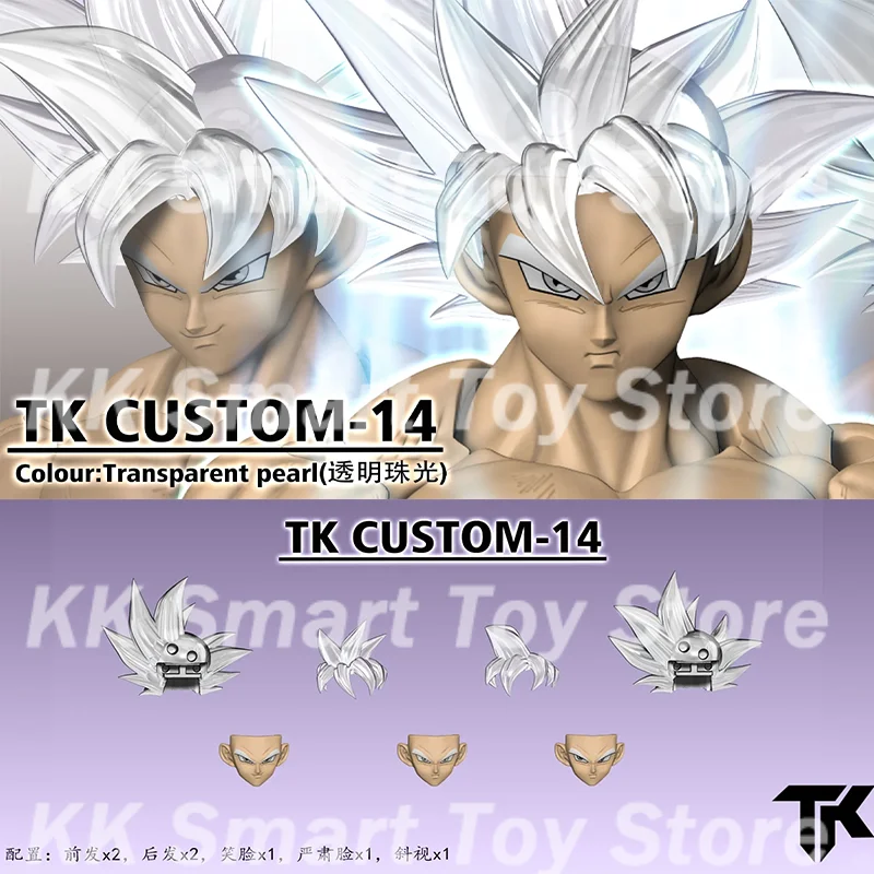 متوفر في المخزون Tkcustom Tk Tk013 14 15 16 لعبة دراغون بول Shf Ultra Instinct Son Goku 3.0 رؤساء مجموعة نحت الرأس المخصصة ألعاب شخصيات الحركة