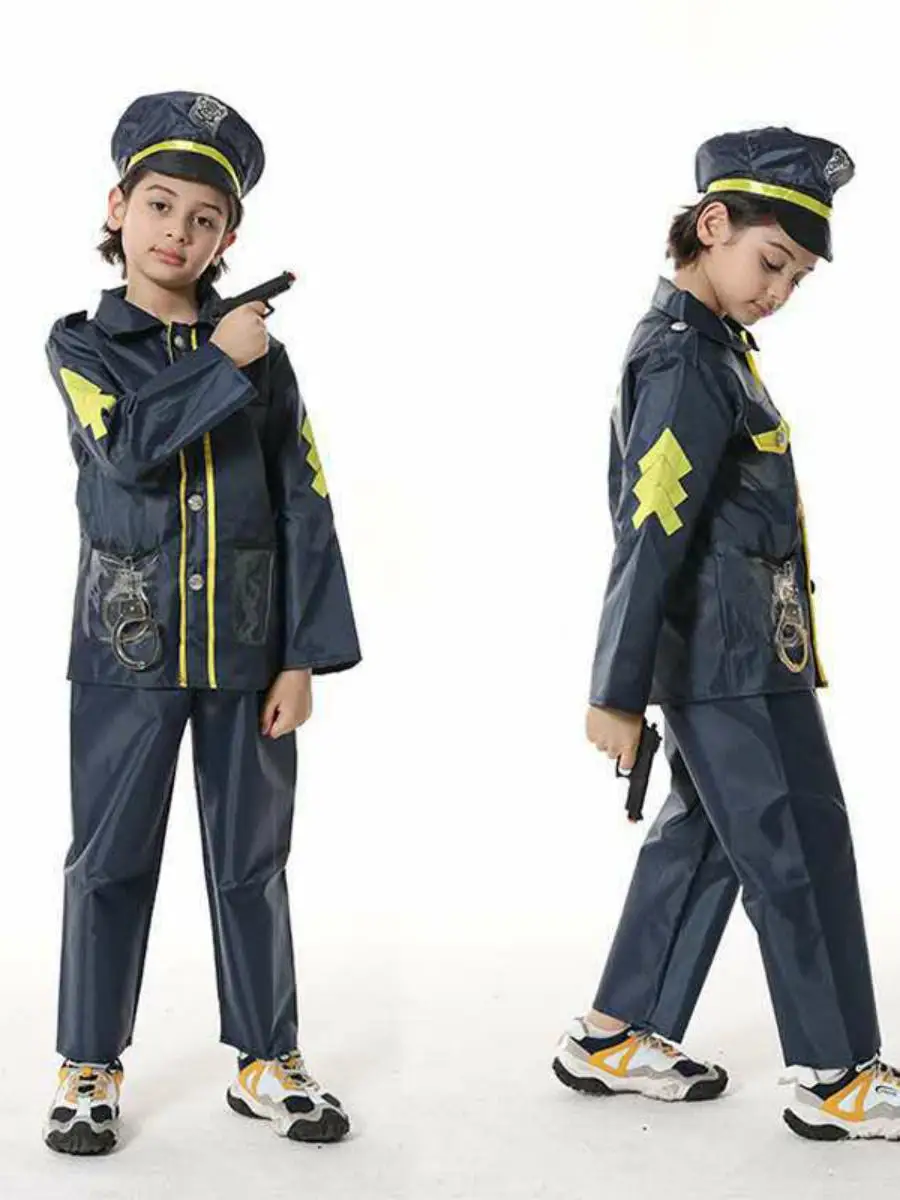 Loween Par – ensemble de costumes de spectacle de détective pour enfants, jeu de rôle, matériel en Polyester orm de Police traditionnelle chinoise, nouvelle collection