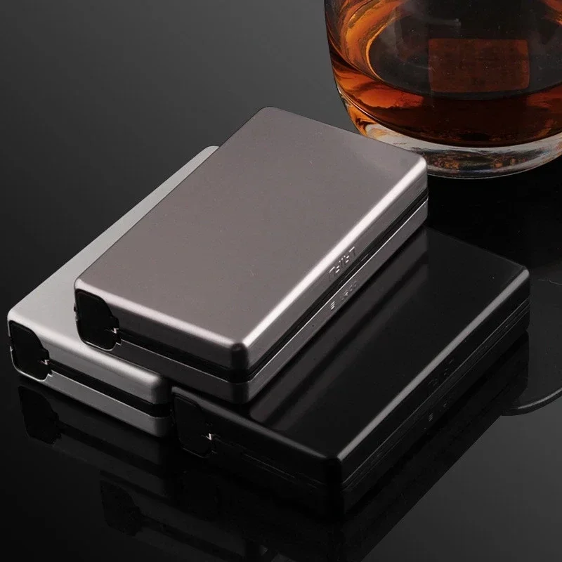 Creative Automatic Ejection Holder Metal Box Aluminum Pocket Cigarette Case Fashion Cigarette Accessories Smoker Tools Gift