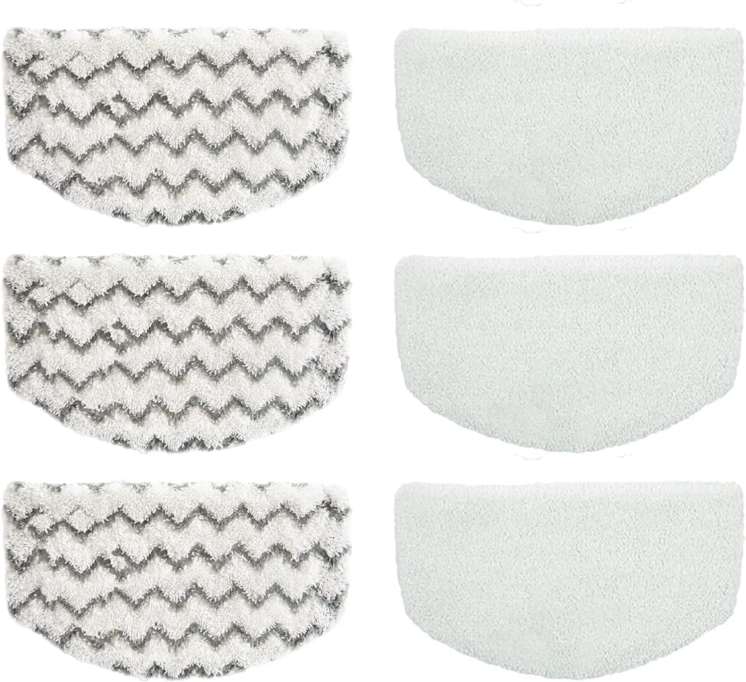 

6 Pack Washable Steam Mop Pads, Reusable Microfiber Replacement for Efficient Floor Cleaning
