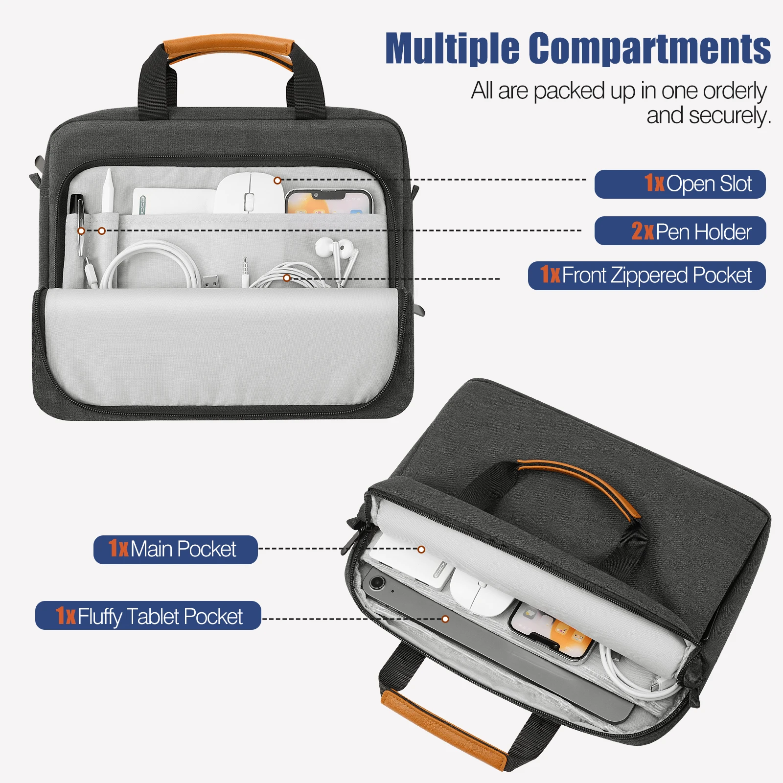 Housse de sac à main pour iPad air 5 10.9 pouces 2022, housse de sac à bandoulière antichoc pour iPad Pro 11 2021, iPad Air 4 10.9 2020