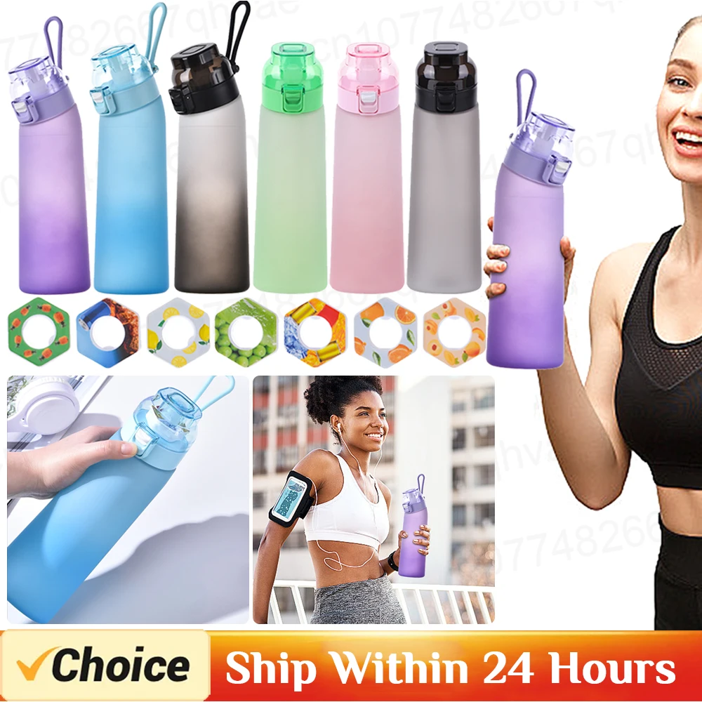 7 adet lezzet bakla ile 650ml su şişesi spor saman fincan Tritan için açık spor spor BPA ücretsiz seyahat tırmanma yürüyüş için