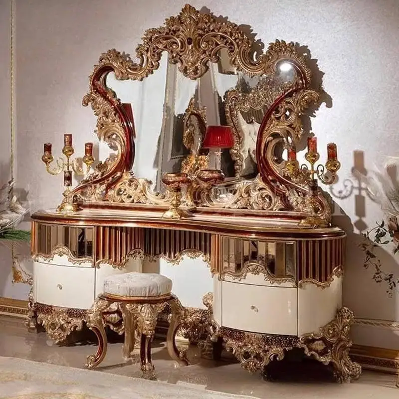 

Drawers Luxury Makeup Vanity Desk Vintage Adult Europa Mirror Makeup Vanity Desk Cheap Corner Komody Master Bedroom Furniture