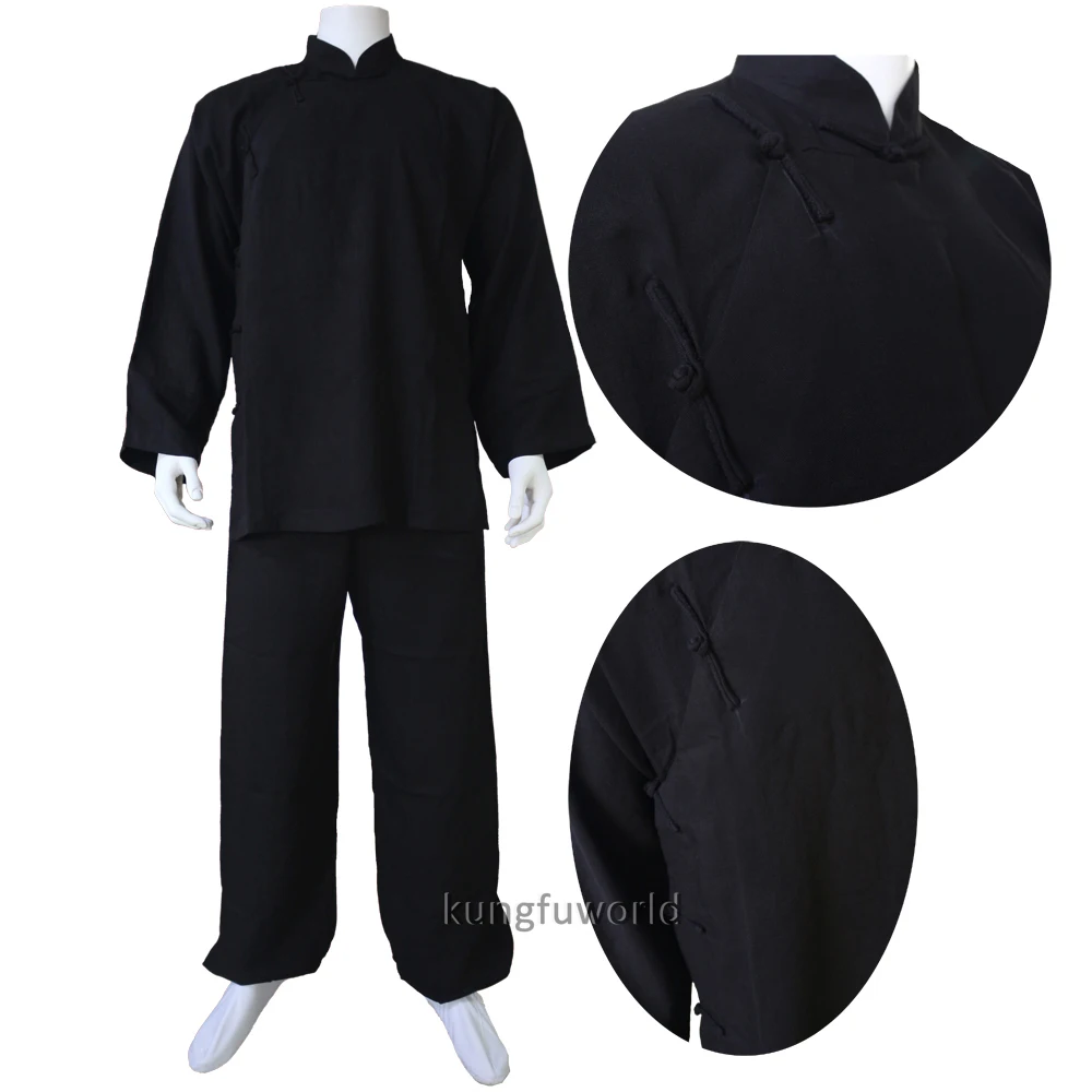 Custom 25 Colors Old Style Kung fu Training Uniform Shaolin Qigong Meditation Wing Chun Suit
