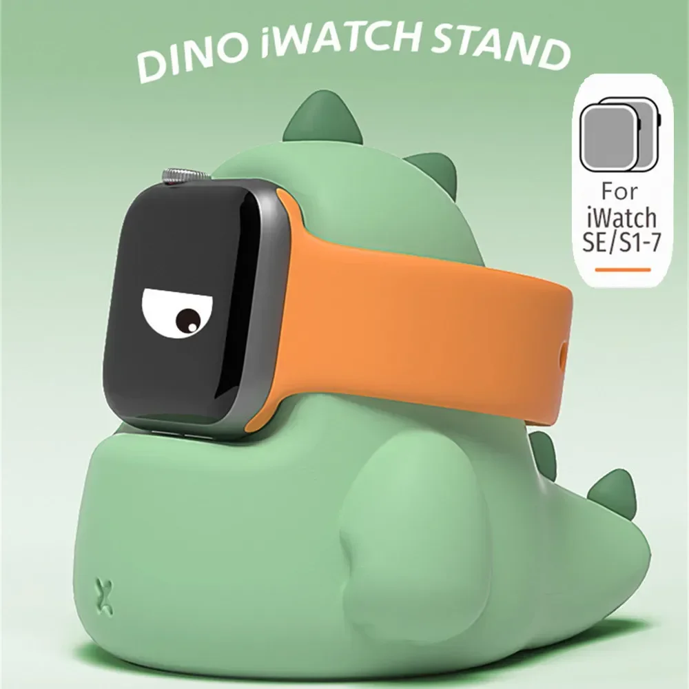 Cute Silicone Charger Stand for Apple Watch iWatch 7 6 5 4 3 2 1 SE Stents Cute Silicone Station Dock Charging Stand Desktop