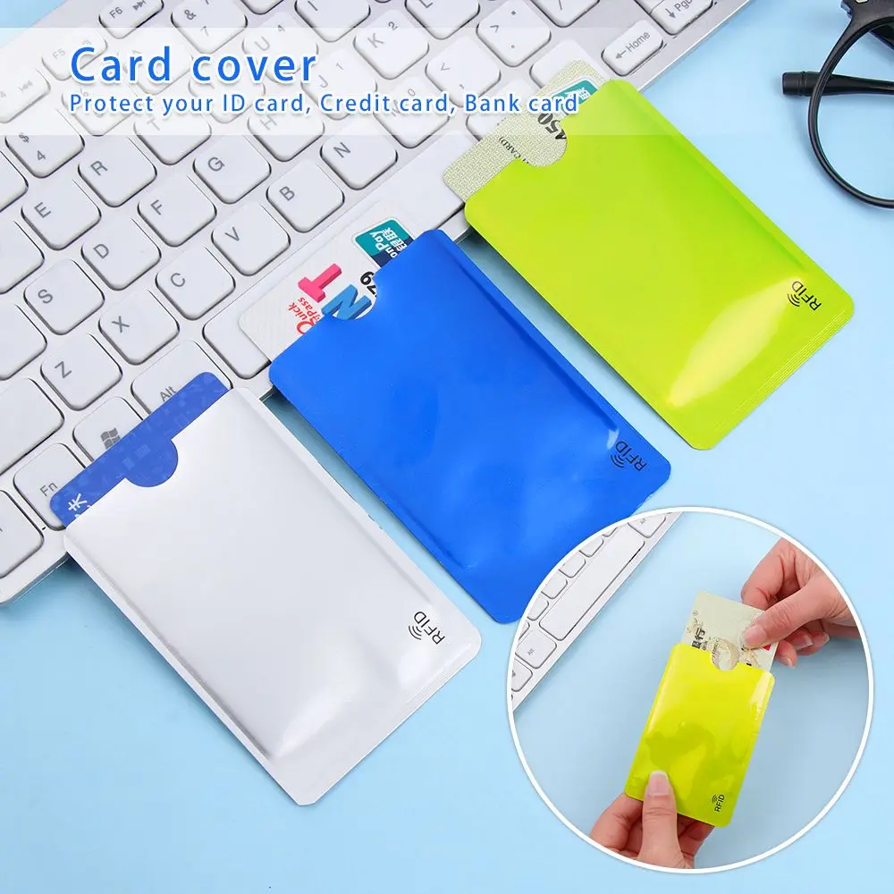 5PCS Anti Theft for RFID Credit Card Holder Protector Blocking Case Aluminium Bank Card cover