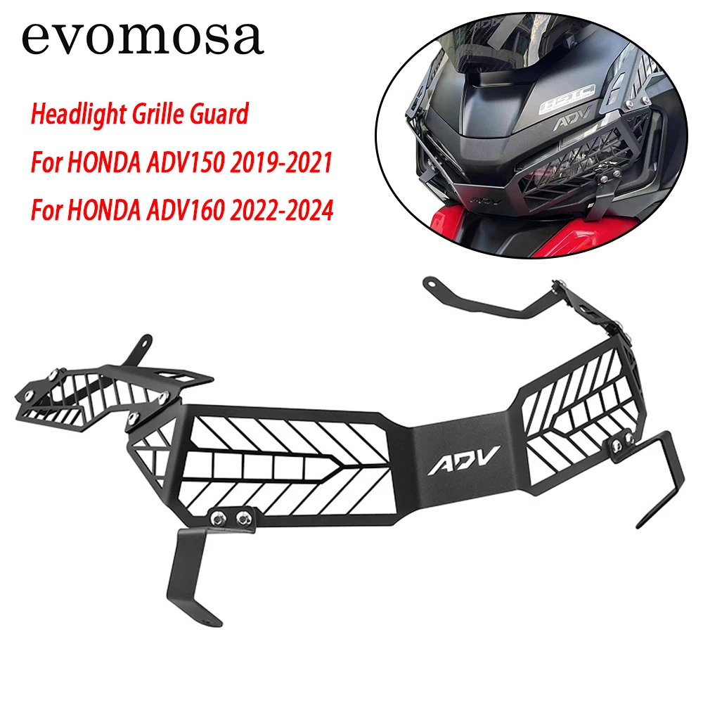 

Fits For HONDA ADV150 2019-2021 ADV160 2022-2024 ADV 150 160 Motorcycle Front Headlight Grille Guard Cover Protector Decorative