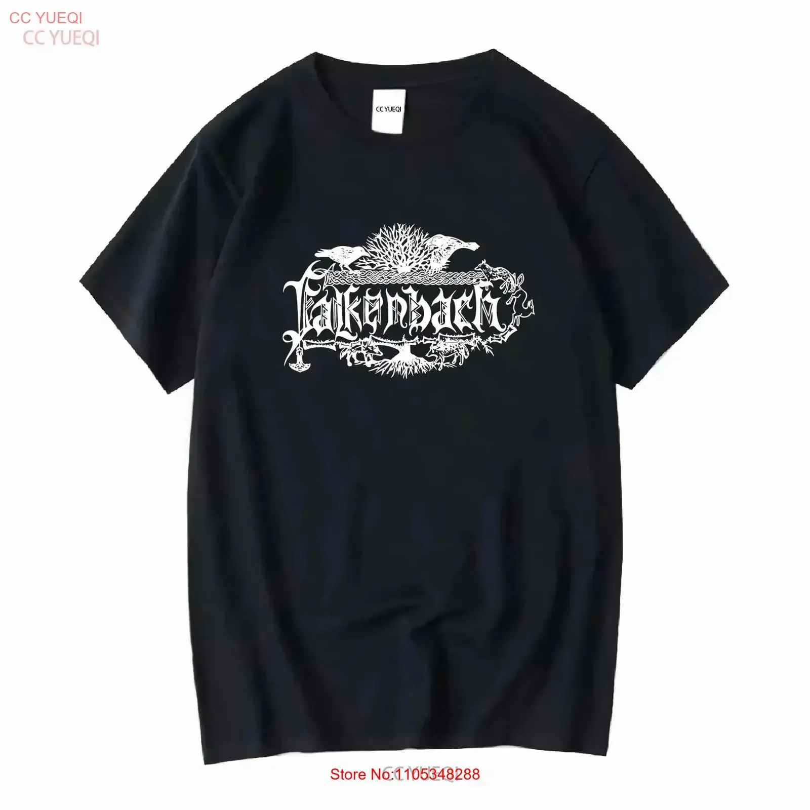 Camiseta con logo de Falkenbach, talla S 5XL, estilo vintage, lavado suave, para uso diario, ropa de diseñador, gráfico, cómoda, elegante, versátil