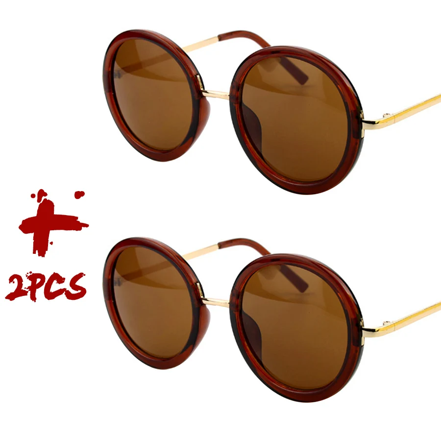Retro Runde Sonnenbrille Damen Markendesigner Outdoor Reise Fahren Vintage Sonnenbrillen Herren Unisex Mädchen Damen 5 Farben Bestseller – Detail 21