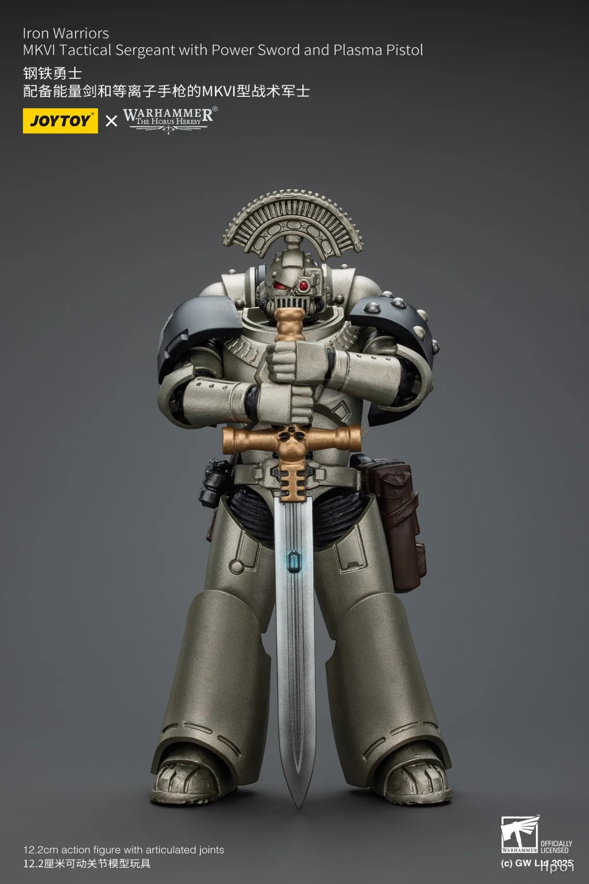 【JOYTOY】1/18 Figura de acción Warhammer 40K Iron Warriors MKVI Sargento táctico con espada eléctrica y juguete de plasma