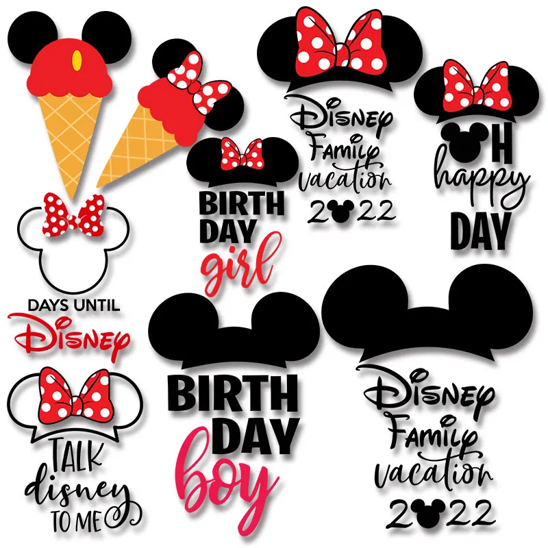 

Cartoon Animals Mickey And Minnie Bow Letters On Clothes Applique Decor on Jackets Bags Socks Pillow DIY Appliques