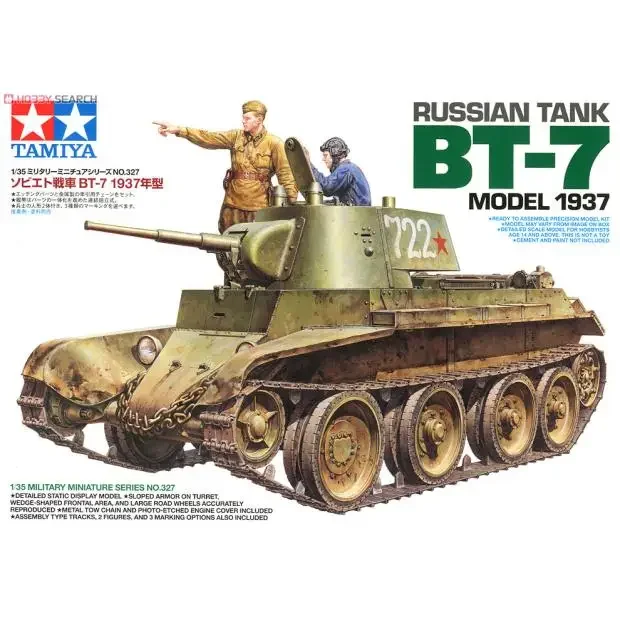 

Tamiya 35327 Масштаб 1/35, комплект военной модели, советский русский танк времен Второй мировой войны, BT-7 1937