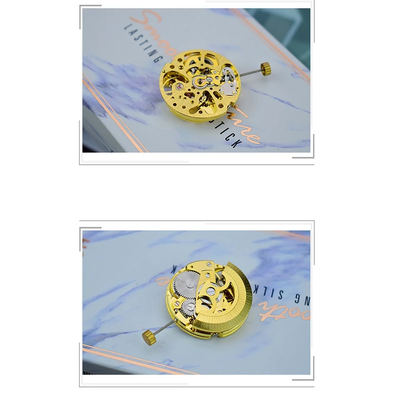 Gold Color Skeleton 2003 Movement Ordinary Pendulum Fully Automatic Watch Movement