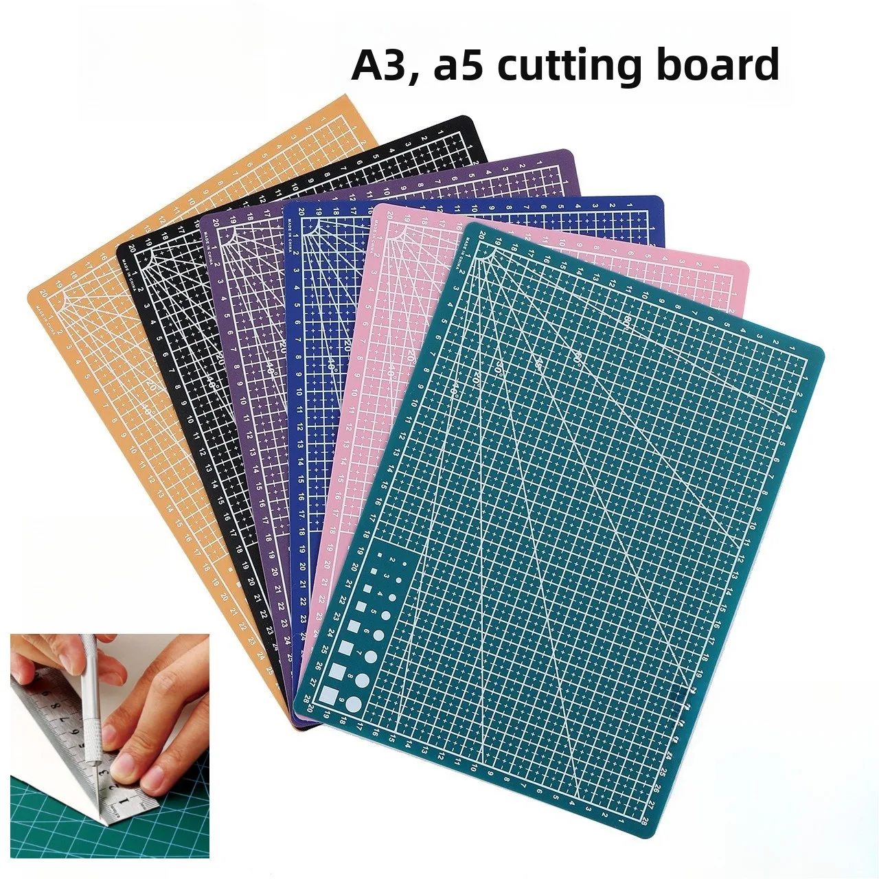 A3 A5 بولي كلوريد الفينيل قطع حصيرة منضدة خليط قطع وسادة الخياطة دليل DIY بها بنفسك سكين النقش الجلود قطع المجلس الجانب الأساس #2