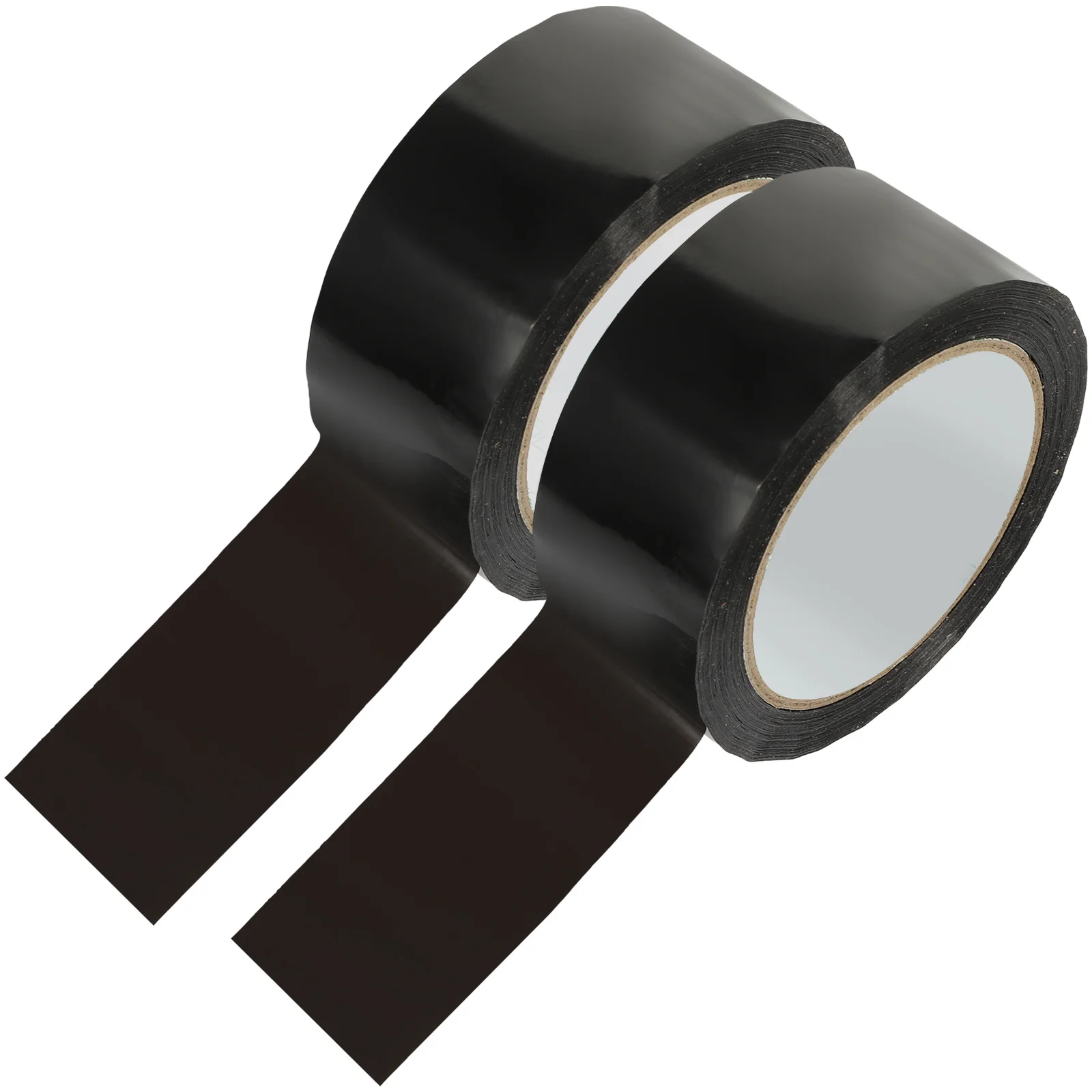 2 لفات شريط تعبئة أسود شديد التحمل لصناديق الورق المقوى الختم الشحن شريط تغليف البريد لفة متعددة الوظائف #3