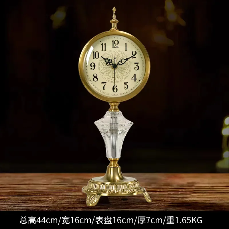 European retro clock living room home desktop clock ornament clock placement desktop American light luxury