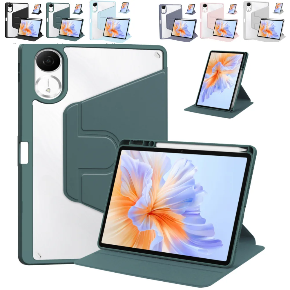 Case for Xiaomi Redmi Pad 2 2025 11 inch Acrylic Spinning Book Model Tablet Cover with Auto Wake Function