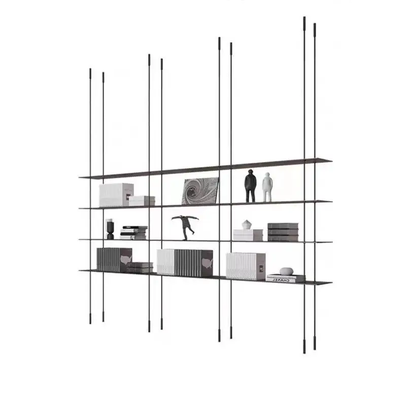

Minimalist Bookshelf Shelf Wall Bookcase Hanger Living Room Storage Shelf Aluminum Alloy