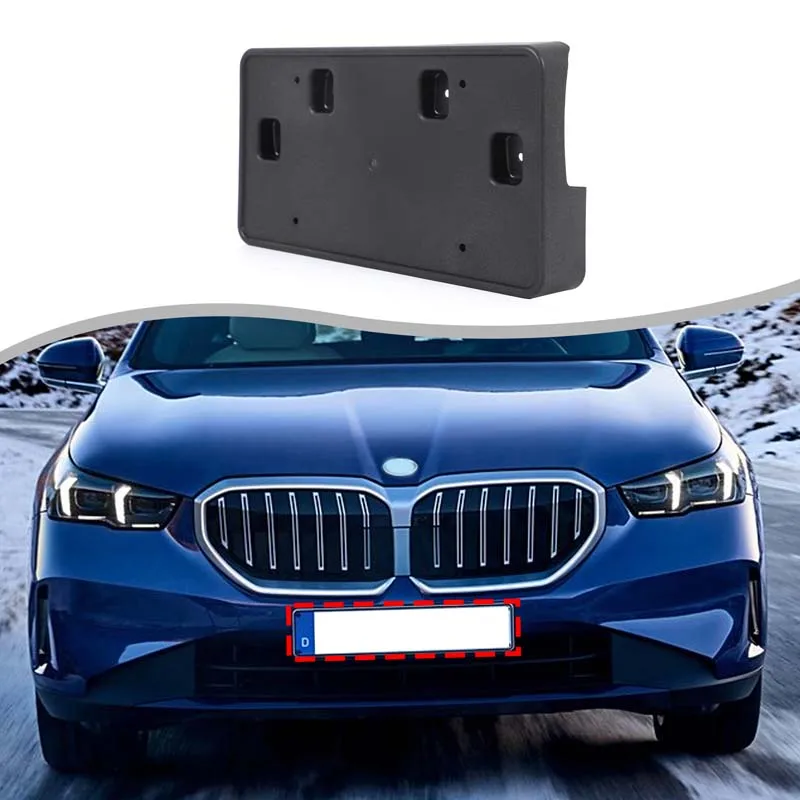

ABS Black For BMW 5 Series G60 2024+ Car styling Car Front License Plate Car Car Exterior Modification Accessories(US Version)