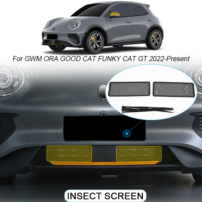 Car Insect-proof Air Inlet Protection Cover Airin Insert Net Vent Racing Grill Filter For GWM ORA GOOD CAT FUNKY CAT GT2022-2025