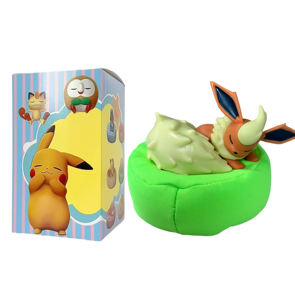 Anime Pokémon Blind Box Eevee Familie Schlaf-Serie Figuren 1-9 Stück Eevee Schlaf-Serie Handpositioniertes Spielzeug Geschenk für Freunde – Detail 14