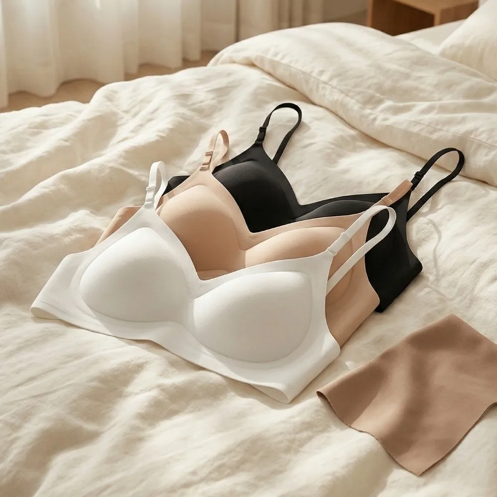 

Comfortable Deep V Wireless Push Up Bra Shockproof Lingerie Underwear for Women Anti-sagging Back-beautiful Seamless Bra Gifts