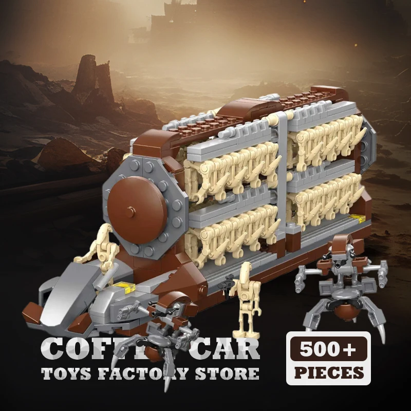 

MOC Bricks Space War Transport Car 3D Model Star Robot Attack Craft Building Blocks Spacecraft Children Toys Adult Holiday Gifts