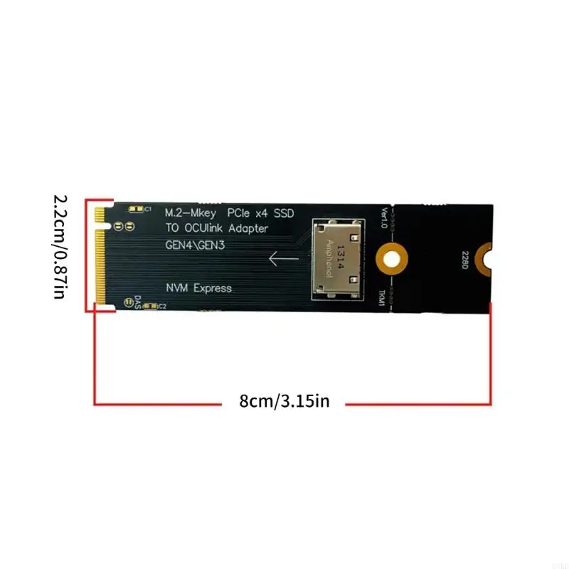 F3KE Mainboard M.2 M chave Porta NVME para ocul SFF 8612 Conversor porta para 2,5 polegadas NVME U.2 (SFF 8639) SSD