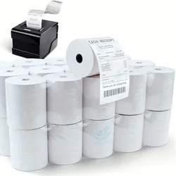 50 Rolls Thermal Rolling Paper for Mobile Bluetooth Cash Register 80x80mm POS Printer Thermal Paper receipt till rolls