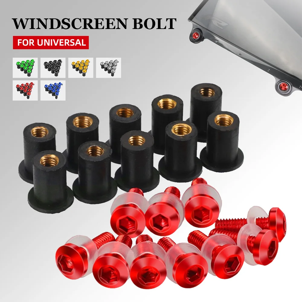 10PCS M5 5mm Windscreen Windshield Bolts Screw Kits FOR GASGAS MC 125/ MC250F /MC450F /EX 300/ EX250F / EX350F / EX450F/ EC300