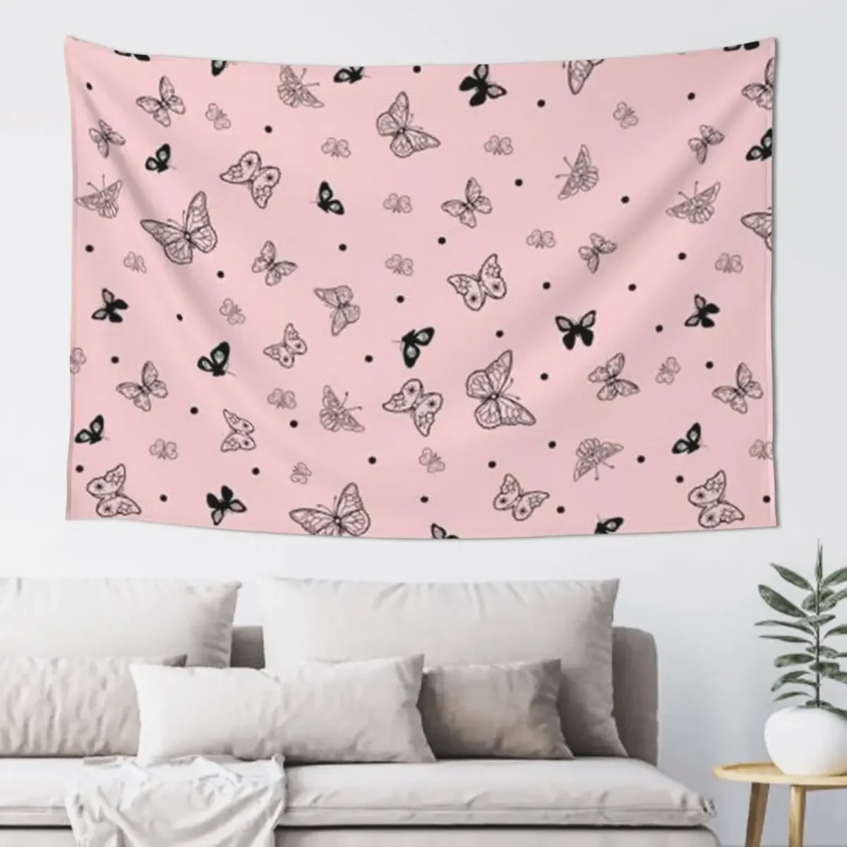 

pinkish with butterfly Tapestry Bedroom Decoration Aesthetics For Room Home Decorations Aesthetic Wall Decoration Tapestry