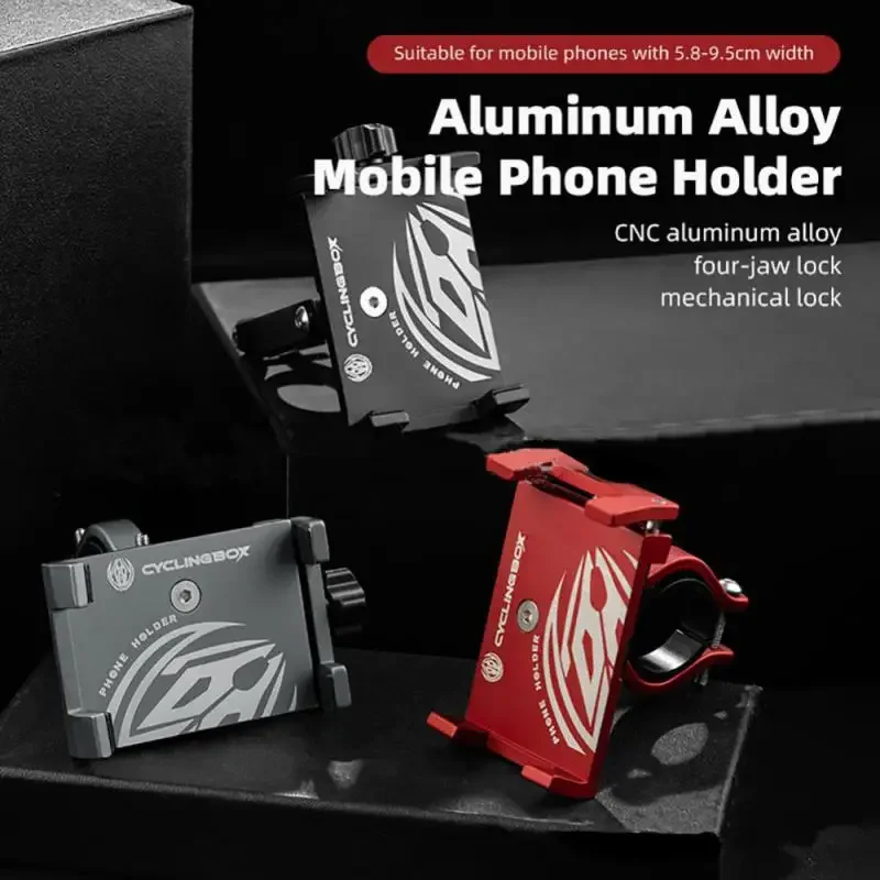 Phone Holder 360° Rotation Aluminum Alloy MTB Bike Phone GPS Bracket Scooter Motorcycle Handlebar Mount Cell Phone Stand