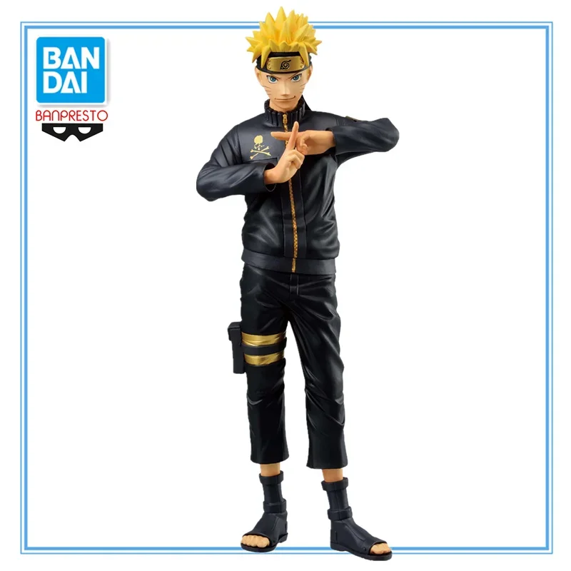 En stock Original y genuino BANPRESTO Grandista Shinobi Relaciones Uzumaki Naruto NEGRO Ver. NARUTO Figura de acción Muñeca Adorno Juguete