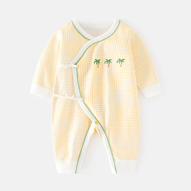 

Newborn Baby Jumpsuit Spring and Autumn Pure Cotton Baby Printed Boneless Clothes Newborn Gown Baby Spring and Autumn Romper