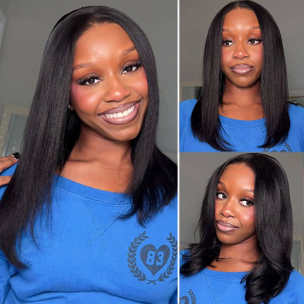 5x5 الدانتيل الجبهة عابث قطع شعر مستعار مستقيم قصير بوب الباروكات شعر الإنسان مع قبل قطعها شعري غلويليس للنساء شعر مستعار برازيلي #3