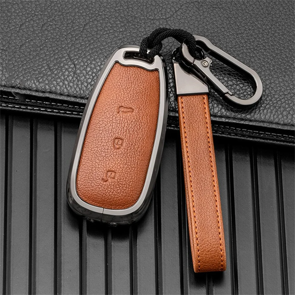 

Car Key Cover Case Keyring Protective Bag for Leading Ideal One Li Auto L9 Fob Protector Keychain Accessories Car-Styling Holder