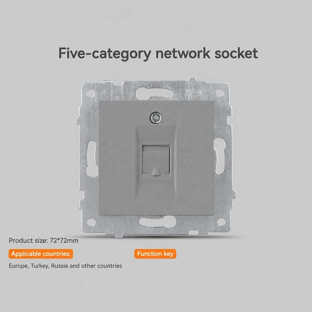1Pcs 220V 16A 250V Modular Sockets And Switches Dual USB Fast Charge RJ45 TV EU French Socket Module PC Panel
