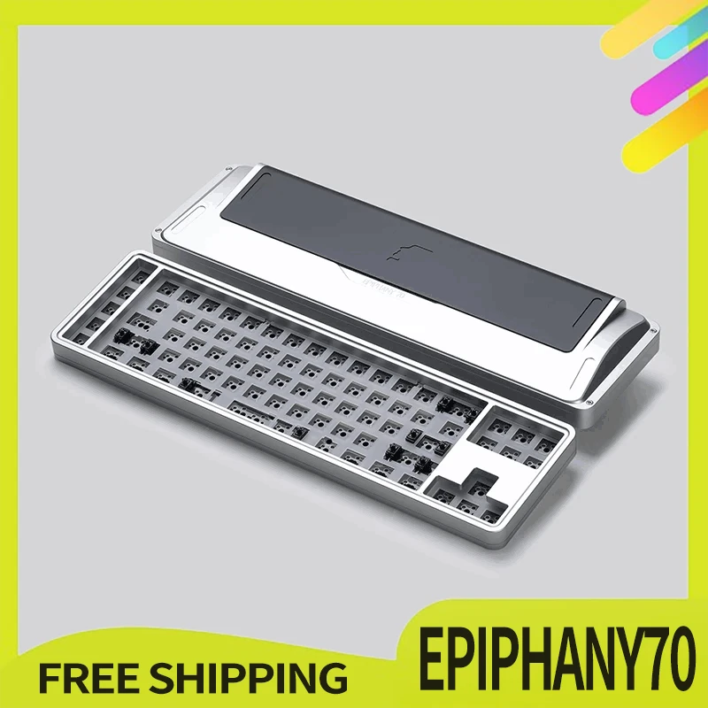 

Epiphany70 Mechanical Keyboard Aluminum Alloy Wireless Keyboard Kit Custom Gasket Barebone For Computer Accessories Gamer Gifts