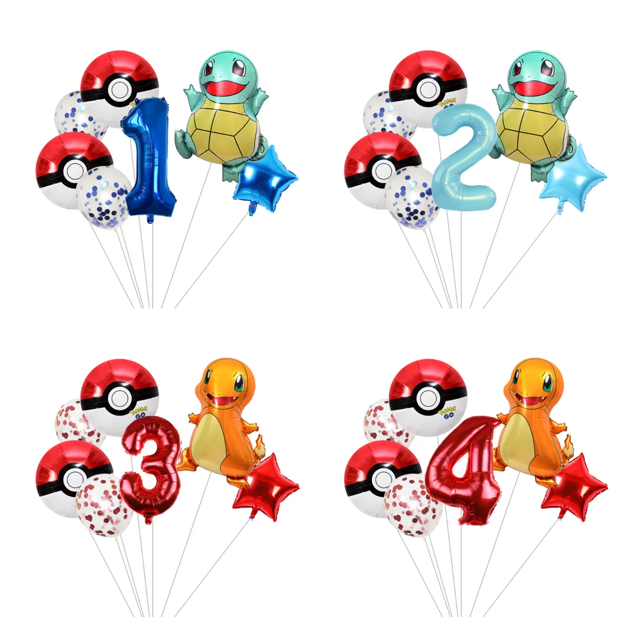 Heißer Pikachu-Themenballon Cartoon-Folienballons Blitzballon-Set Kindergeburtstags-Dekoration Baby-Shower-Party-Zubehör