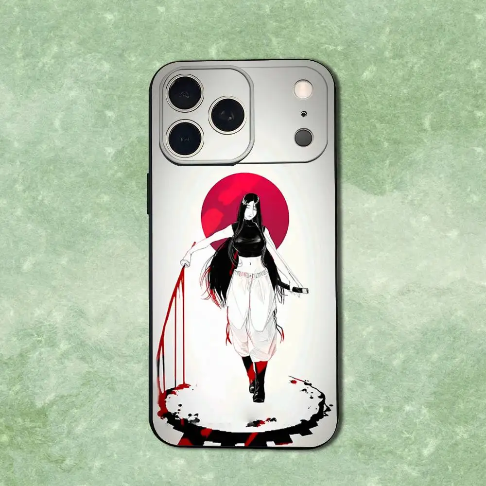 حافظة هاتف B-Bleach U-Unohana R-Retsu لهاتف iPhone 14,13,17,12,11,16,15,Plus,Pro Max,XS,X,XR,SE,Mini,Soft غطاء أسود من السيليكون #5