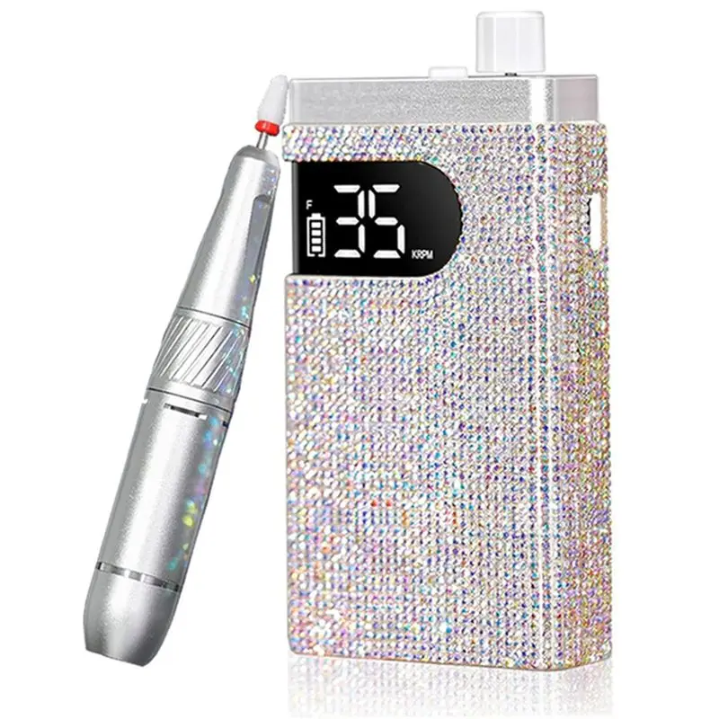 

AB68 Cordless Electric Nail Drill Machine For Rechargeable Diamond Portable HD Display 35000 RPM Acrylic Drill