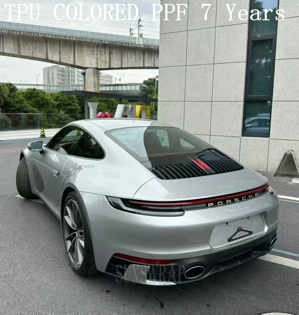 Highest quality Color TPU GT-Silver PPF Paint Protection PPF Film Wrap Anti-yellowing Self-healing thermal repair 5x52ft/roll