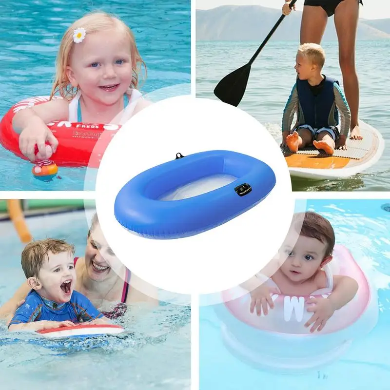 Inflatable Pool Lounger Blue Water Hammock Inflatable Raft Large Pool Float Bed Adult Floaties Tanning Pool Lounger for Adults