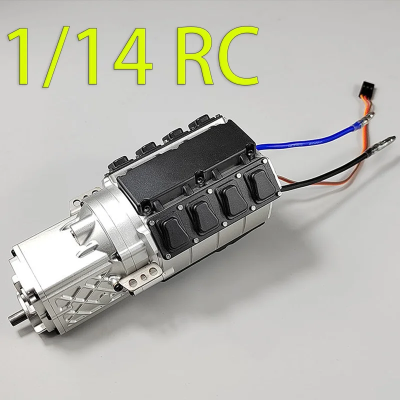 Metal Simulation 2 Speed Brushed Transmission Gear Box for 1/14 Tamiya RC Truck SCANIA 770S R620 VOLVO BENZ Arocs MAN TGX Car