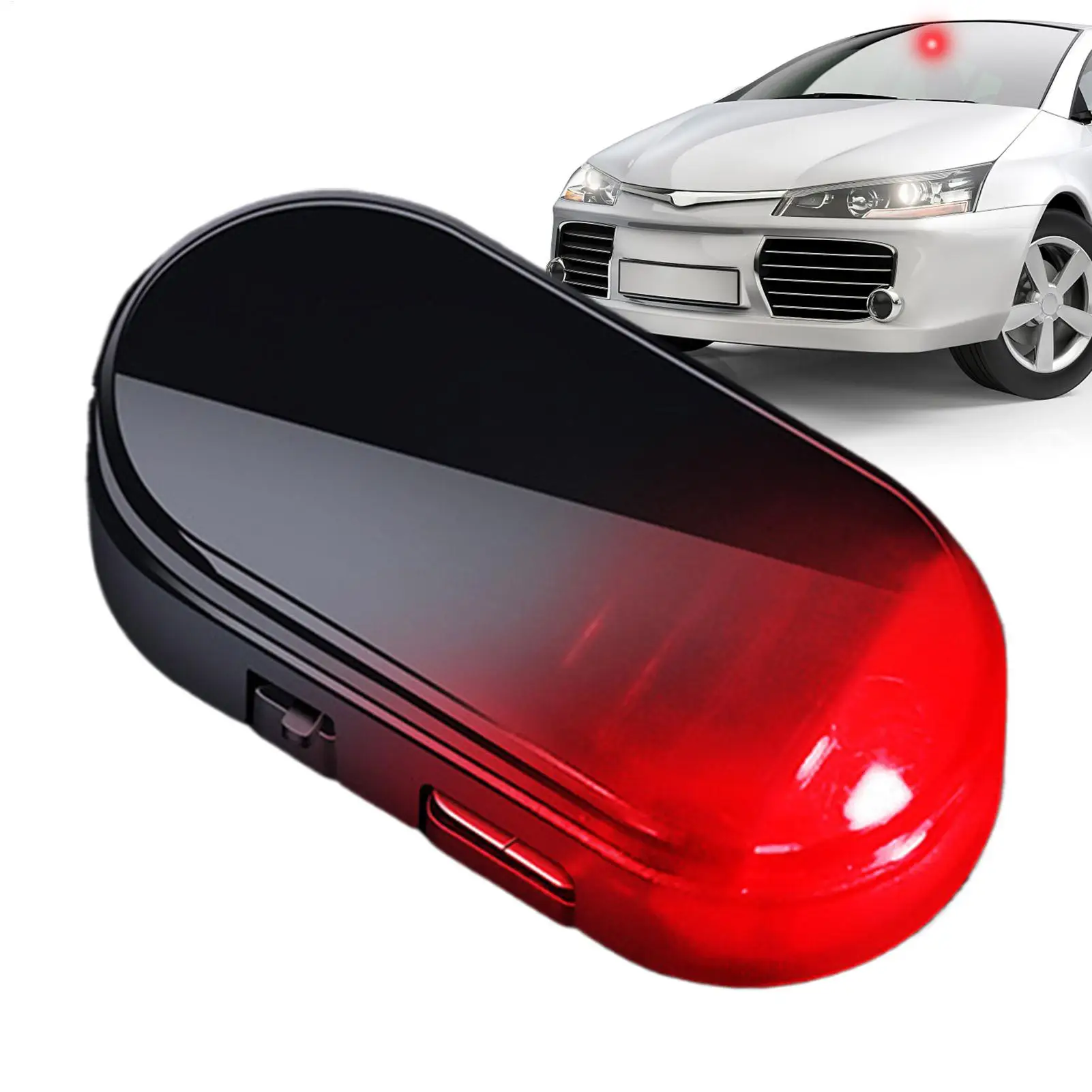 Car Mini LED Solar Warning Light Night Security Simulated camera Anti-theft Warning Light energy conservation Decoration
