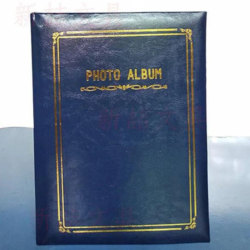 

Retro Leatherette Photo Album Unique Thick Core Creative Storage Book For Family Memories Wedding Party Gifts Girls Women Blue