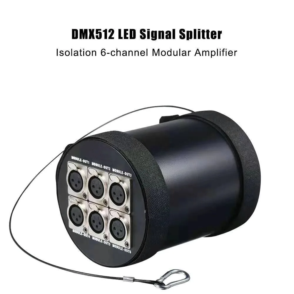 Professional DMX Modular Splitter 6 Channels Dmx 512 Signal Booster Amplifier for stage light