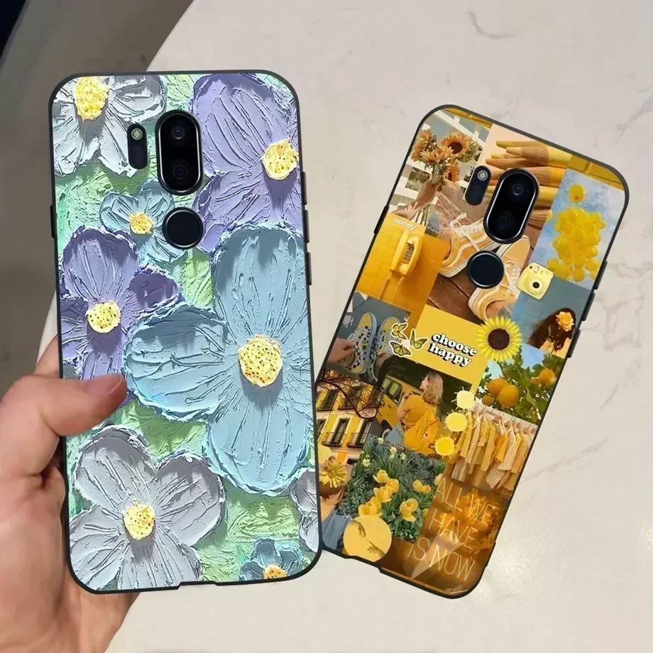 For LG G7 ThinQ G7 Plus Mobile Phone Cover Ultra Slim Soft Silicone Black Capa Etui For LG G6 Plus G6+ G7+ Case Lovely Cartoon